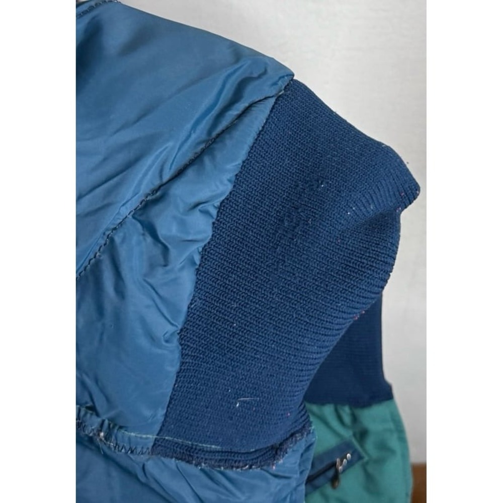 Vintage Woolrich Woman Down Puffer Vest Teal Sheep Logo Western Sz M Western EUC - Picture 8 of 11